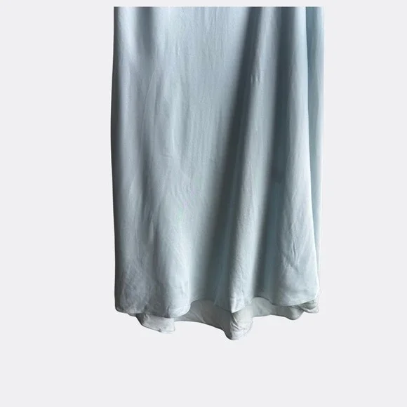 NWT A.L.C. Penny Satin Maxi Dress Cascade Blue sz 0 - Picture 7 of 9
